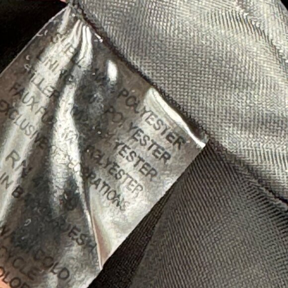 Activology Women's faux fur Sequin Puffer Vest Full Zip Black Size 1X plus - Picture 4 of 11